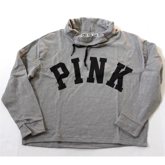 VS PINK Super Cute & Cozy Cowl Neck Cropped Sweatshirt Size M 2 Colors Available - Picture 4 of 10